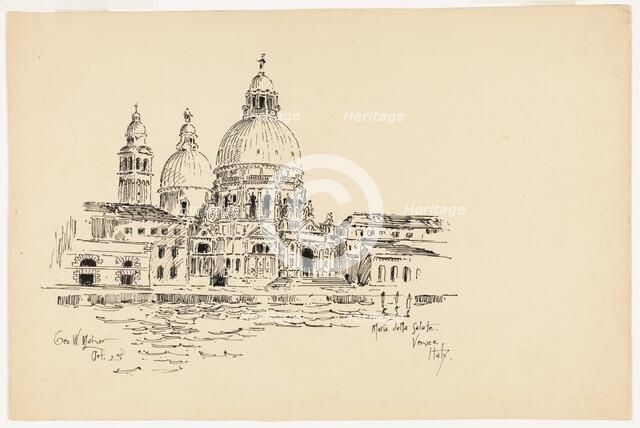 Sta. Maria della Salute, Venice, Italy, Travel Sketch, 1891. Creator: George Washington Maher.
