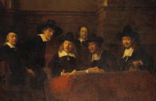 Staalmeesters. After Rembrandt, from 1876 until 1877. Creator: Ernst Josephson