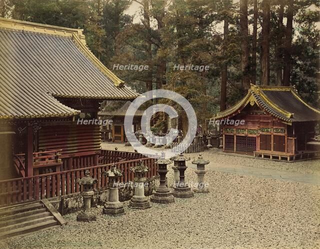 Stable at Nikko, 1865. Creator: Unknown.