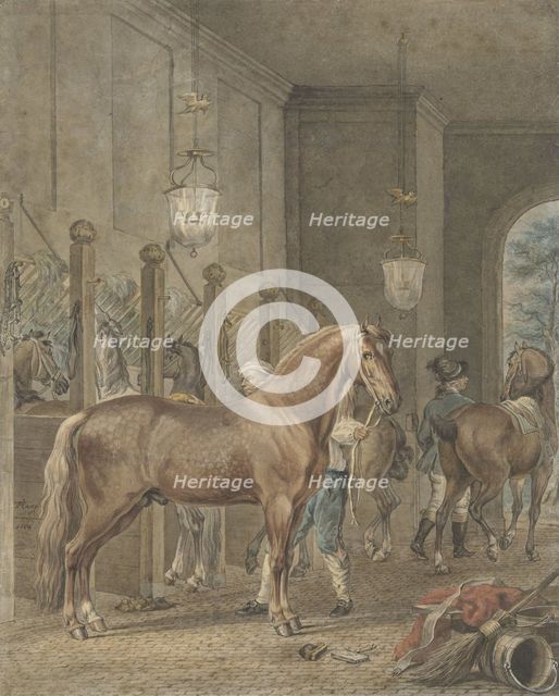 Stable Interior, 1780. Creator: Tethart Philip Christian Haag.