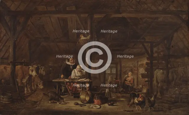 Stable interior. Creator: Govert Dircksz. Camphuysen.