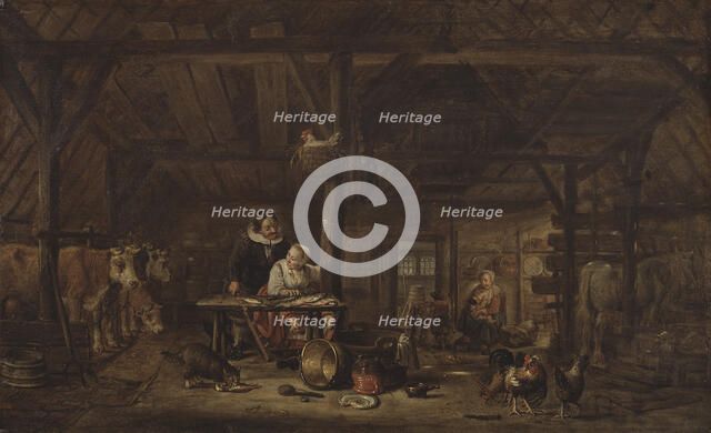 Stable interior. Creator: Govert Dircksz. Camphuysen.