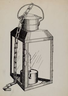 Stable Lantern, c. 1936. Creator: Florence Huston