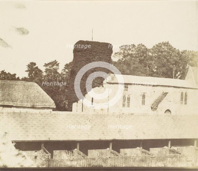 Stables and Ivy Covered Tower, 1850s. Creator: Unknown.