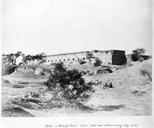 Stables at "Metcalfe House" where a picket was stationed during Siege of 1857, (1858). Creator: Unknown