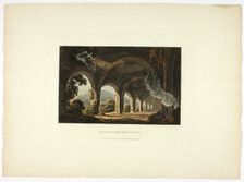 Stables of Meccena's Villa, plate eleven from the Ruins of Rome, published February 1, 1798. Creator: Matthew Dubourg