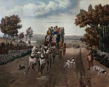 Stage-Coach 1827 (1927).Artist: George Hunt