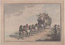 Stage Coach and Six, 1786-93., 1786-93. Creator: Thomas Rowlandson