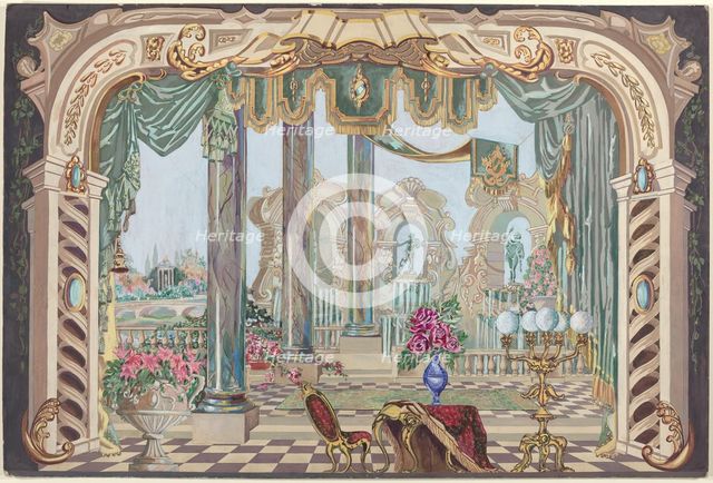 Stage Backdrop, 1935/1942. Creator: Perkins Harnly.