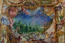 Stage design for the ballet "Cinderella" by Sergei Prokofiev, 1944. Creator: Williams, Pyotr Vladimirovich (1902-1947)