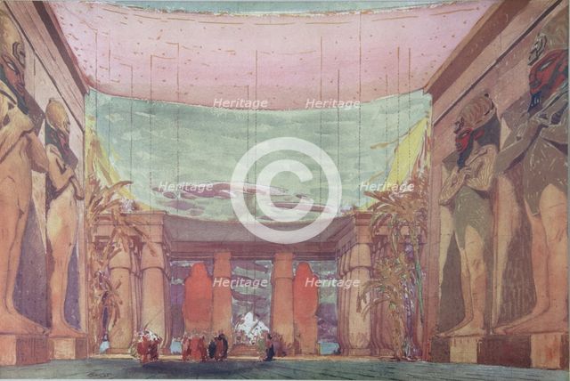 Stage design for the ballet Cléopatre, 1909. Artist: Bakst, Léon (1866-1924)