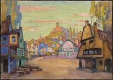 Stage design for the ballet Coppélia by Leo Delibes, 1936. Creator: Bianco, Pieretto (1875-1937)