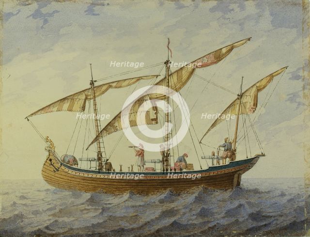 Stage design for the ballet Corsair by A. Adam, 1863. Artist: Roller, Andreas Leonhard (1805-1891)