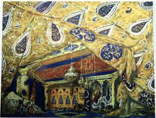 Stage design for the ballet Sheherazade by N. Rimsky-Korsakov, 1910. Artist: Bakst, Léon (1866-1924)