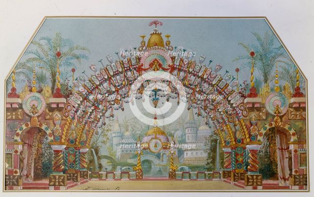 Stage design for the ballet The Nutcracker by P. Tchaykovsky, 1892. Artist: Ivanov, Konstantin Matveevich (1859-1916)