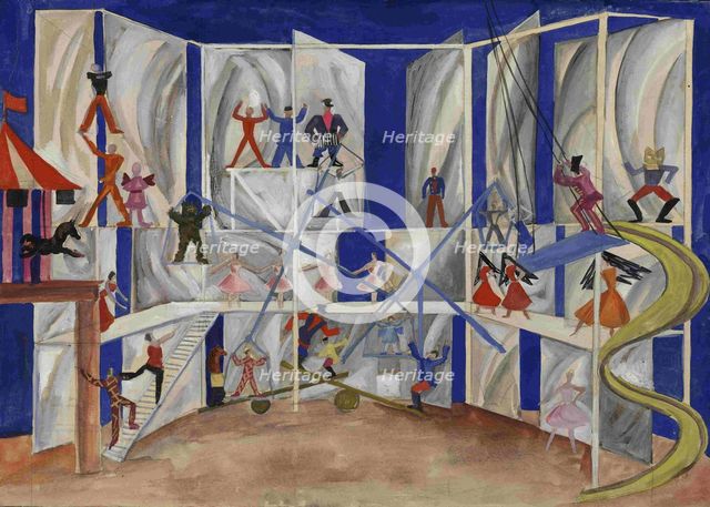 Stage design for the ballet The Nutcracker by P. Tchaykovsky, 1929. Creator: Dmitriyev, Vladimir Vladimirovich (1900-1948).