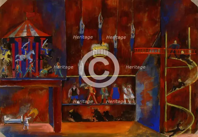 Stage design for the ballet The Nutcracker by P. Tchaykovsky, 1929. Creator: Dmitriyev, Vladimir Vladimirovich (1900-1948).