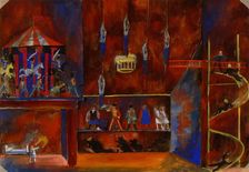 Stage design for the ballet The Nutcracker by P. Tchaykovsky, 1929. Creator: Dmitriyev, Vladimir Vladimirovich (1900-1948)
