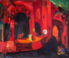 Stage design for the opera Carmen by G. Bizet, 1922. Creator: Fyodor Fyodorovsky