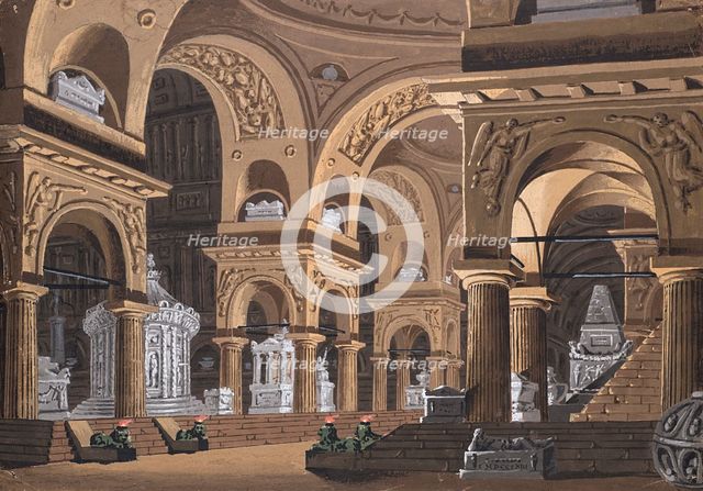 Stage design for the opera "Castore e Polluce" by Francesco Bianchi. Creator: Sanquirico, Alessandro (1777-1849).