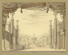 Stage design for the Opera "Alceste" by von Christoph Willibald Gluck, 1776. Creator: Bélanger, François-Joseph (1744-1818)