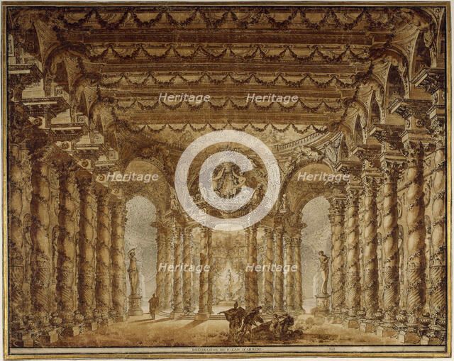Stage design for the opera Armide by Jean-Baptiste Lully, 1760. Creator: De Wailly, Charles (1730-1798).
