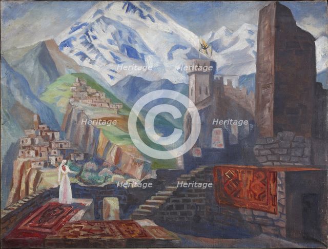 Stage design for the opera Béla by A. Alexandrov, 1946. Artist: Dmitriyev, Vladimir Vladimirovich (1900-1948)