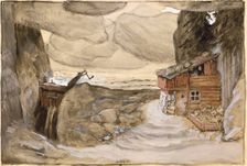 Stage design for the opera Der Bergsee by Julius Bittner, 1910-1911. Creator: Moser, Koloman (1868-1918)