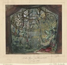 Stage design for the opera Die Zauberflöte by Wolfgang Amadeus Mozart, Théâtre Lyrique in Paris