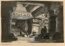 Stage design for the opera Die Zauberflöte by Wolfgang Amadeus Mozart, Théâtre Lyrique in Paris
