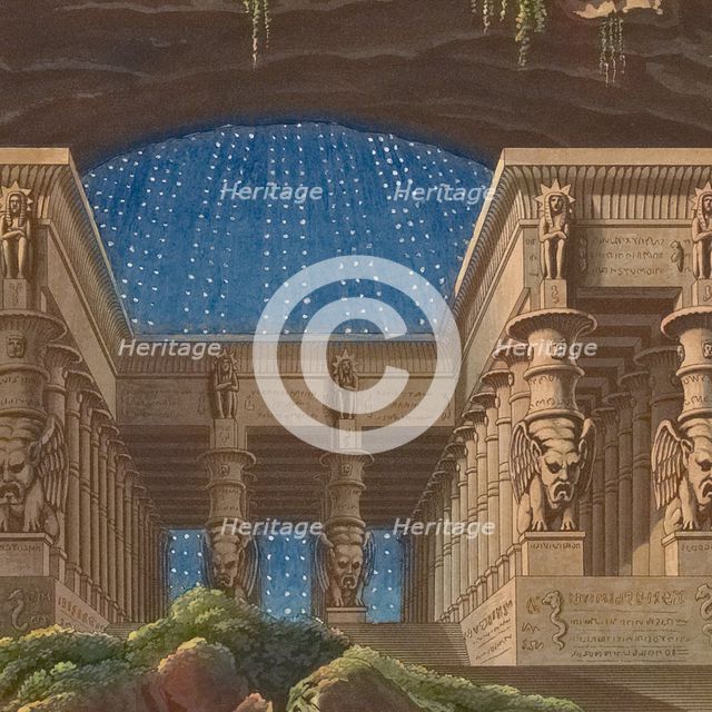 Stage design for the opera Die Zauberflöte by Wolfgang Amadeus Mozart.