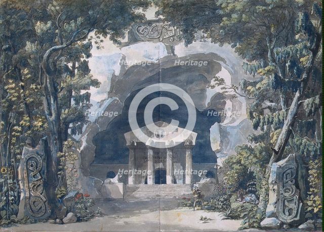 Stage design for the Opera Frigga by Olof Åhlström. Artist: Desprez, Louis-Jean (1743-1804)