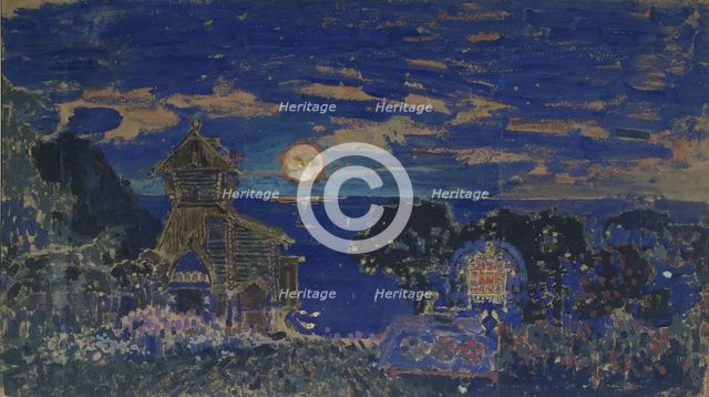 Stage design for the opera Kashchey the Deathless by N. Rimsky-Korsakov, 1902. Artist: Malyutin, Sergei Vasilyevich (1859-1937)