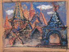 Stage design for the opera Khovanshchina by M, Musorgsky, 1902