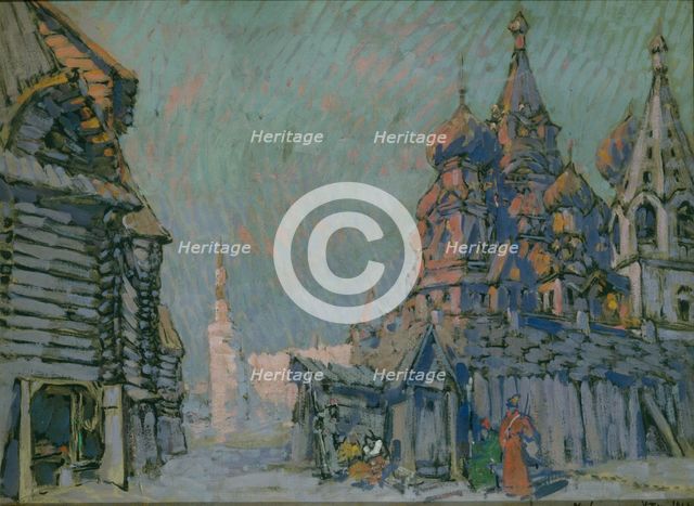 Stage design for the opera Khovanshchina by M. Musorgsky, 1911. Artist: Korovin, Konstantin Alexeyevich (1861-1939)