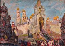 Stage design for the opera Khovanshchina by M. Musorgsky, 1950. Creator: Fyodor Fyodorovsky