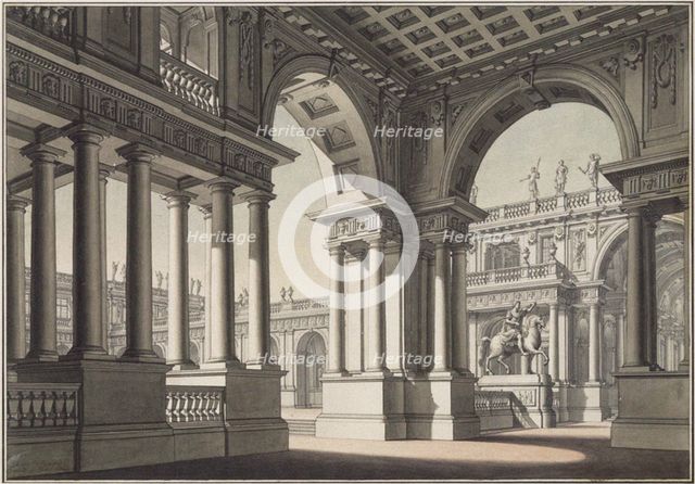 Stage design for the Opera Idomeneo by W. A. Mozart, 1812-1814. Artist: Quaglio, Lorenzo (1730-1804)