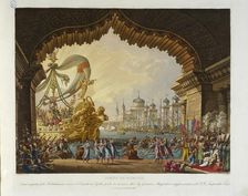 Stage design for the Opera "Il crociato in Egitto (The Crusader in Egypt)" by von Giacomo..., 1826. Creator: Sanquirico, Alessandro (1777-1849)