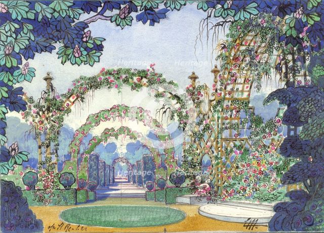Stage design for the Opera "Il re" by Umberto Giordano, 1929. Creator: Marchioro, Edoardo (1882-1935).