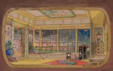 Stage design for the Opera "Iris" by Pietro Mascagni, 1926. Creator: Rovescalli, Odoardo Antonio (1864-1936)