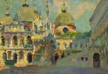 Stage design for the opera "La Gioconda" by Amilcare Ponchielli, 1913. Creator: Carelli, Augusto (1871-1940)