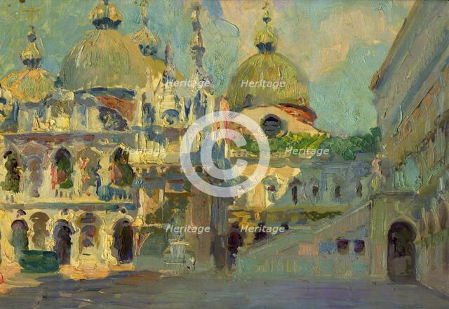 Stage design for the opera "La Gioconda" by Amilcare Ponchielli, 1913. Creator: Carelli, Augusto (1871-1940).