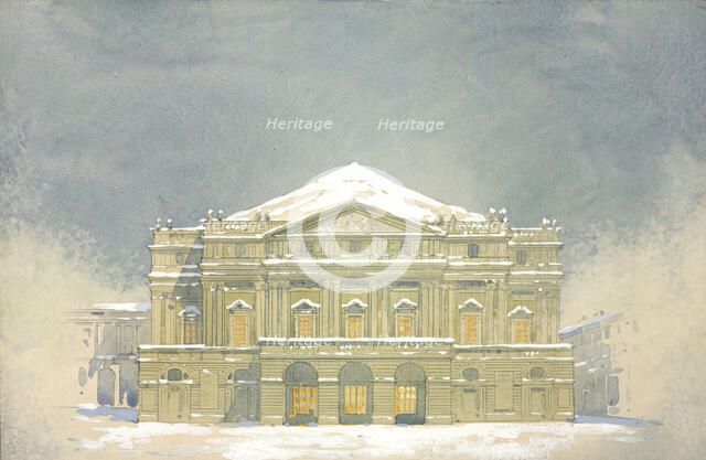 Stage design for the Opera "La tempesta" by Fromental Halévy, 1922. Creator: Rovescalli; Odoardo Antonio (1864-1936).