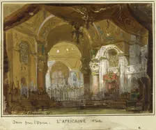 Stage design for the Opera "L'Africaine" by G. Meyerbeer, 1865. Creator: Chaperon, Philippe (1823-1906)