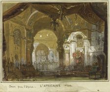Stage design for the Opera "L'Africaine" by G. Meyerbeer, 1865. Creator: Chaperon, Philippe (1823-1906)