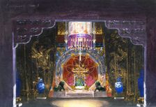Stage design for the opera Le rossignol (The Nightingale) by I. Stravinsky, 1926. Creator: Rovescalli, Odoardo Antonio (1864-1936)