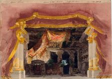 Stage design for the opera Les Huguenots by Giacomo Meyerbeer , 1899. Creator: Ferrario, Carlo (1833-1907)