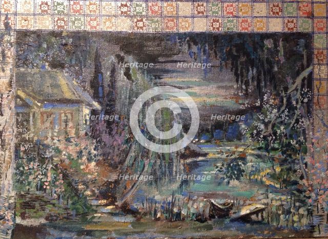 Stage design for the opera May Night by N. Rimsky-Korsakov, 1943.