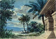 Stage design for the opera "Medgè" by Spyridon Samaras, 1888. Creator: Ferrario, Carlo (1833-1907)