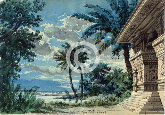 Stage design for the opera "Medgè" by Spyridon Samaras, 1888. Creator: Ferrario, Carlo (1833-1907).